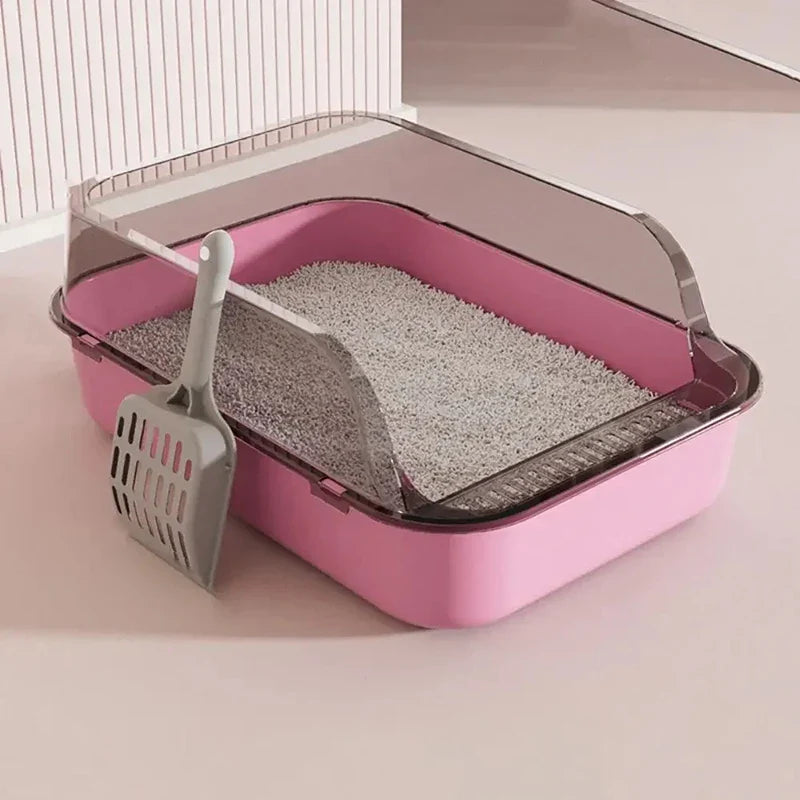 Semi Enclosed Cat Litter Box – Privacy and Odor Control for Cats