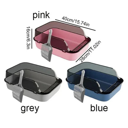 Semi Enclosed Cat Litter Box – Privacy and Odor Control for Cats