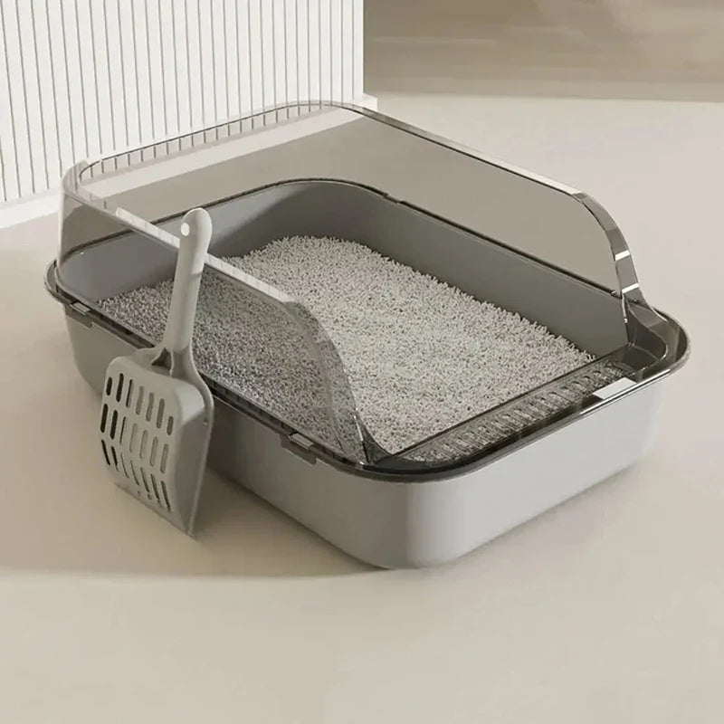 Semi Enclosed Cat Litter Box – Privacy and Odor Control for Cats